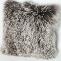 2017 venta al por mayor tibetano Mongolia Lamb Fur Wool Cushion Cover